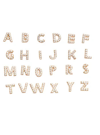 Einzelner Initial Ohrring | Gold