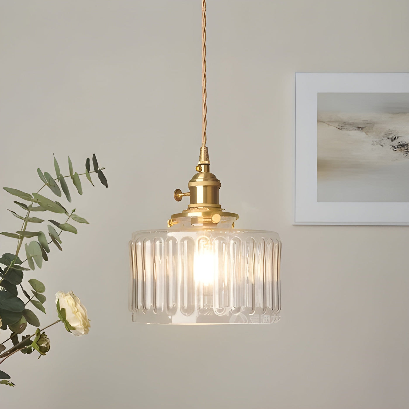 CrystalWave Light – Retro Kurze Zylinder LED Pendelleuchte