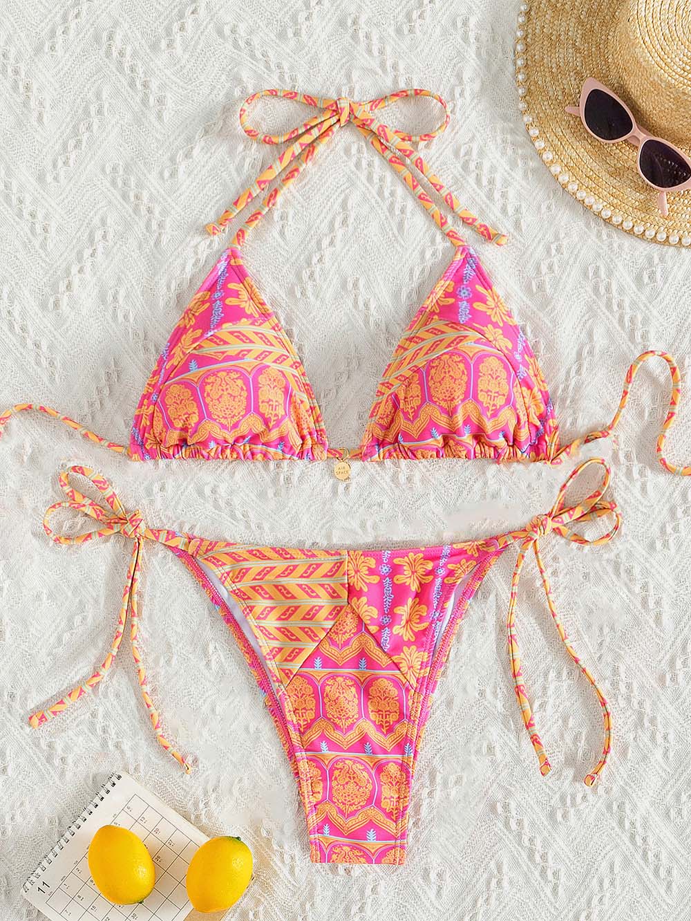 Boho-Print-Bikini-Zweiteiler für Damen