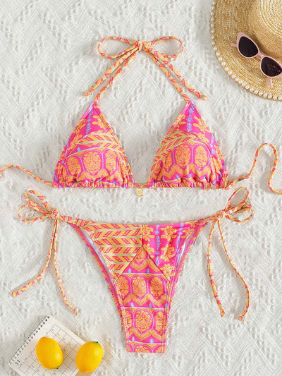 Boho-Print-Bikini-Zweiteiler für Damen