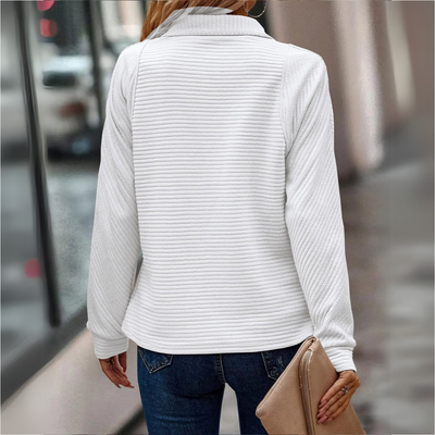 Suzanne™ - Pullover mit halbem Reißverschluss und Details
