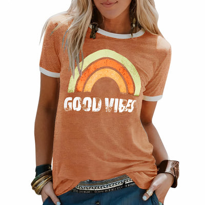 Good Vibes Sommer-T-Shirt für Damen