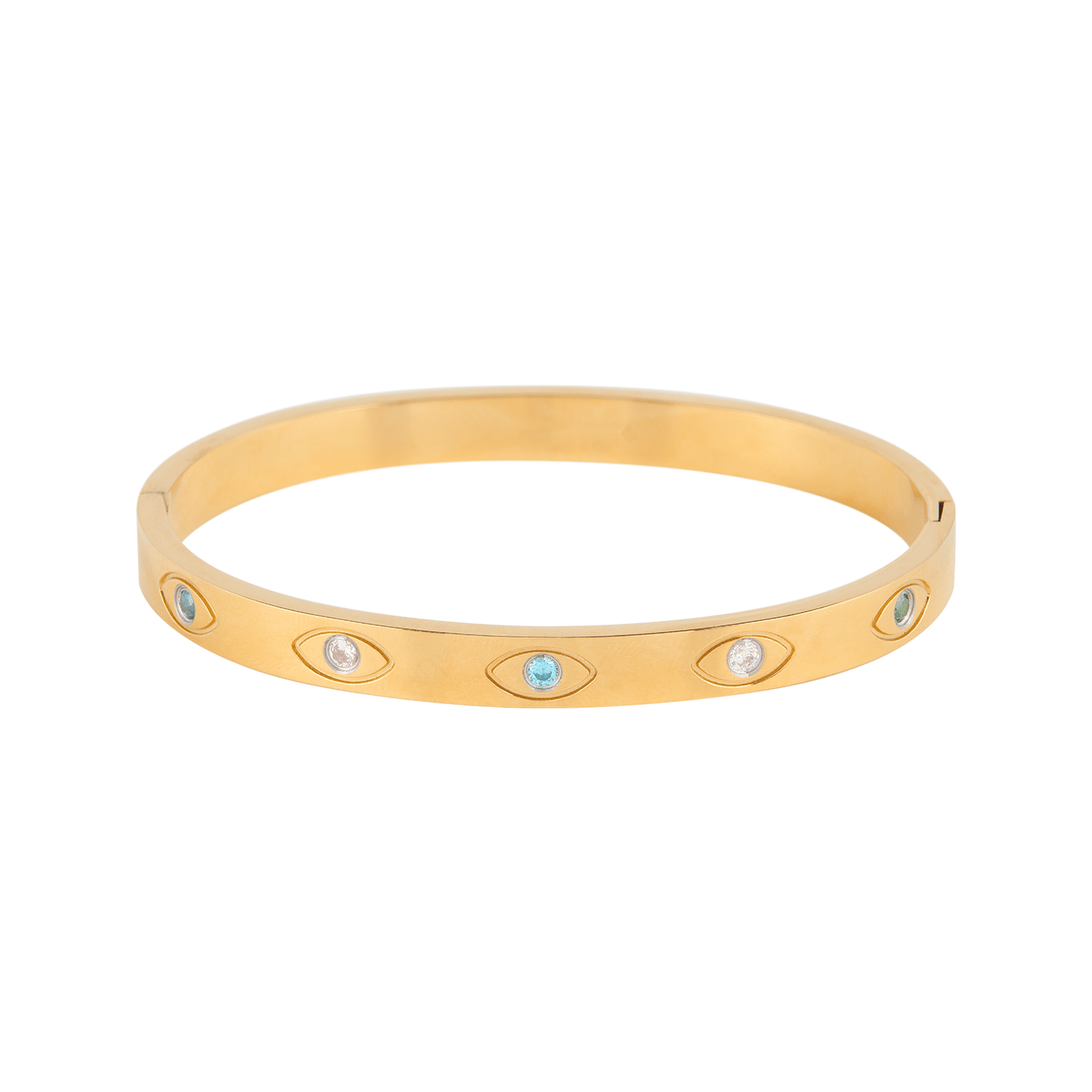 Eleganter Goldener Eyebright Armreif Für Frauen