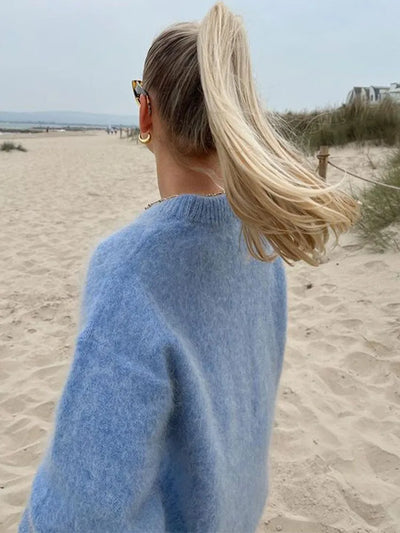 Brand & Belle | Schlichter Rundhals-Casual-Lose Pullover