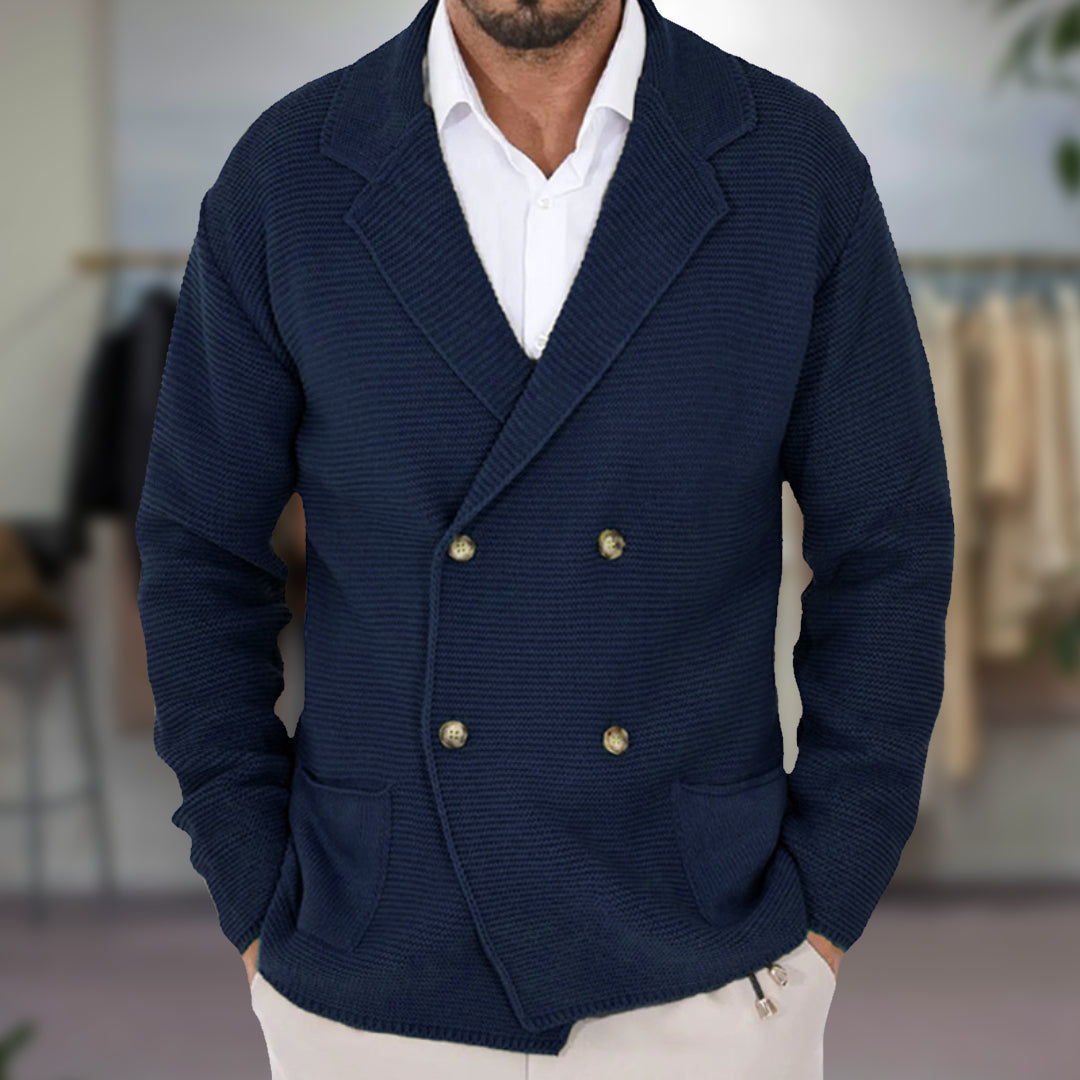Elegante Strickjacke mit Blazer-Optik für besondere Anlässe