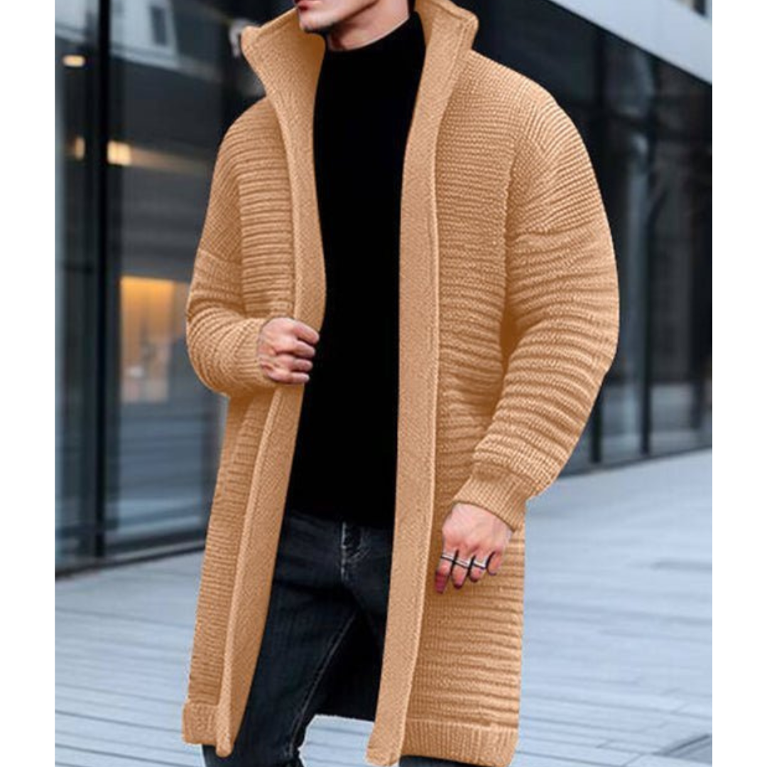 Elegante Strickjacke mit Stehkragen für Winter