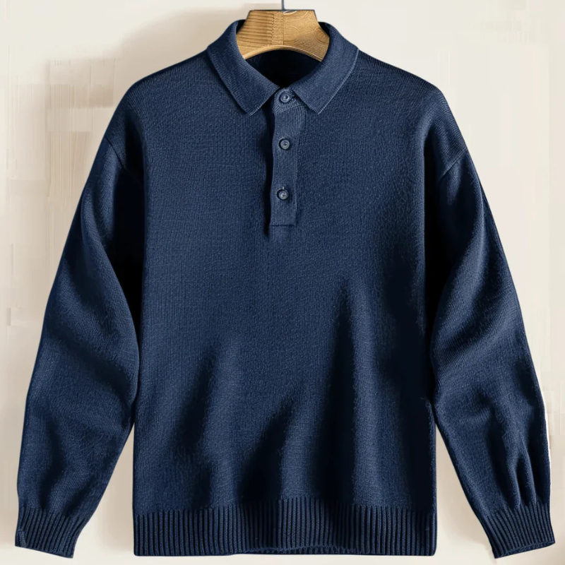 Eleganter Pullover mit Polokragen für Herren