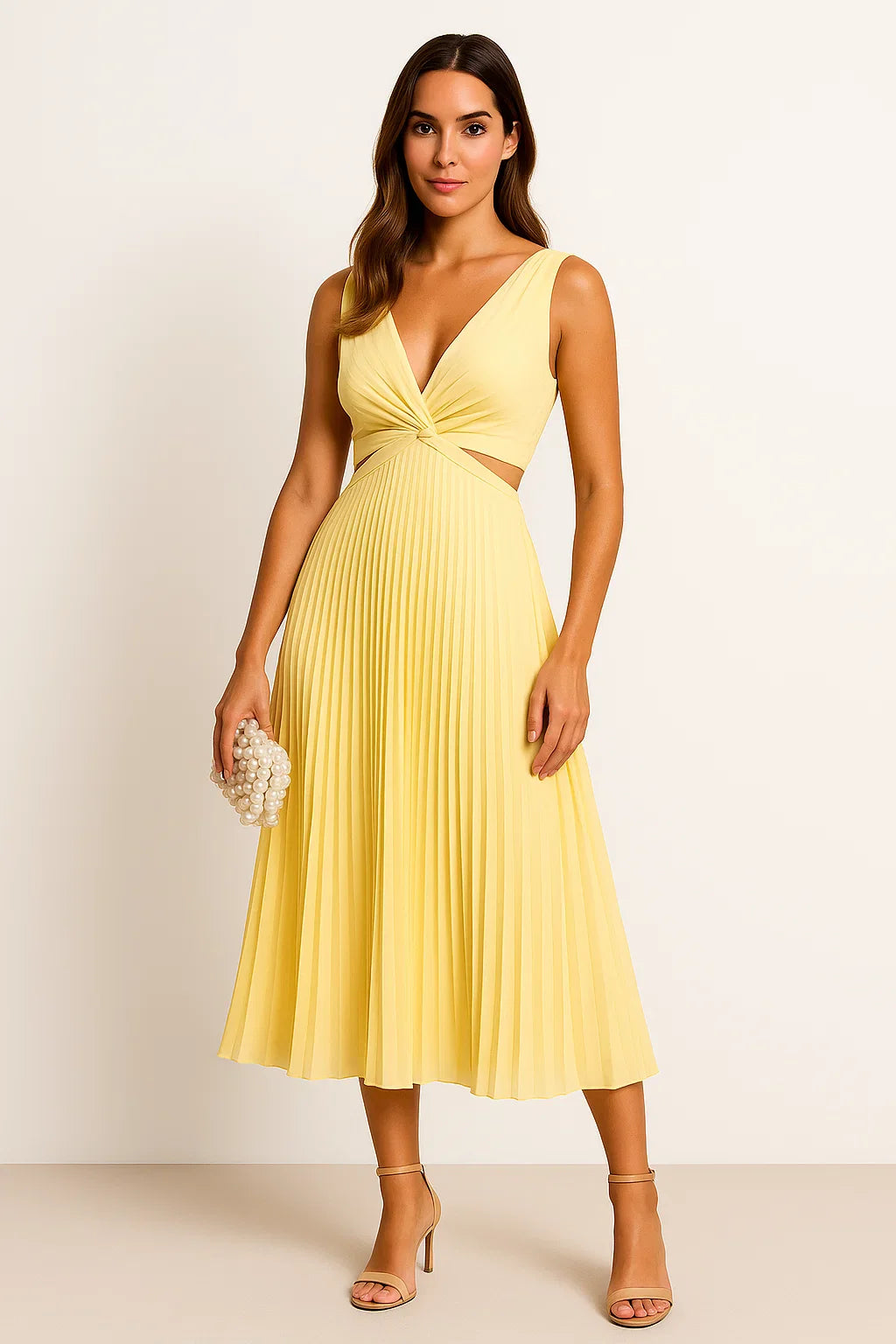 Elegantes plissiertes Abendkleid