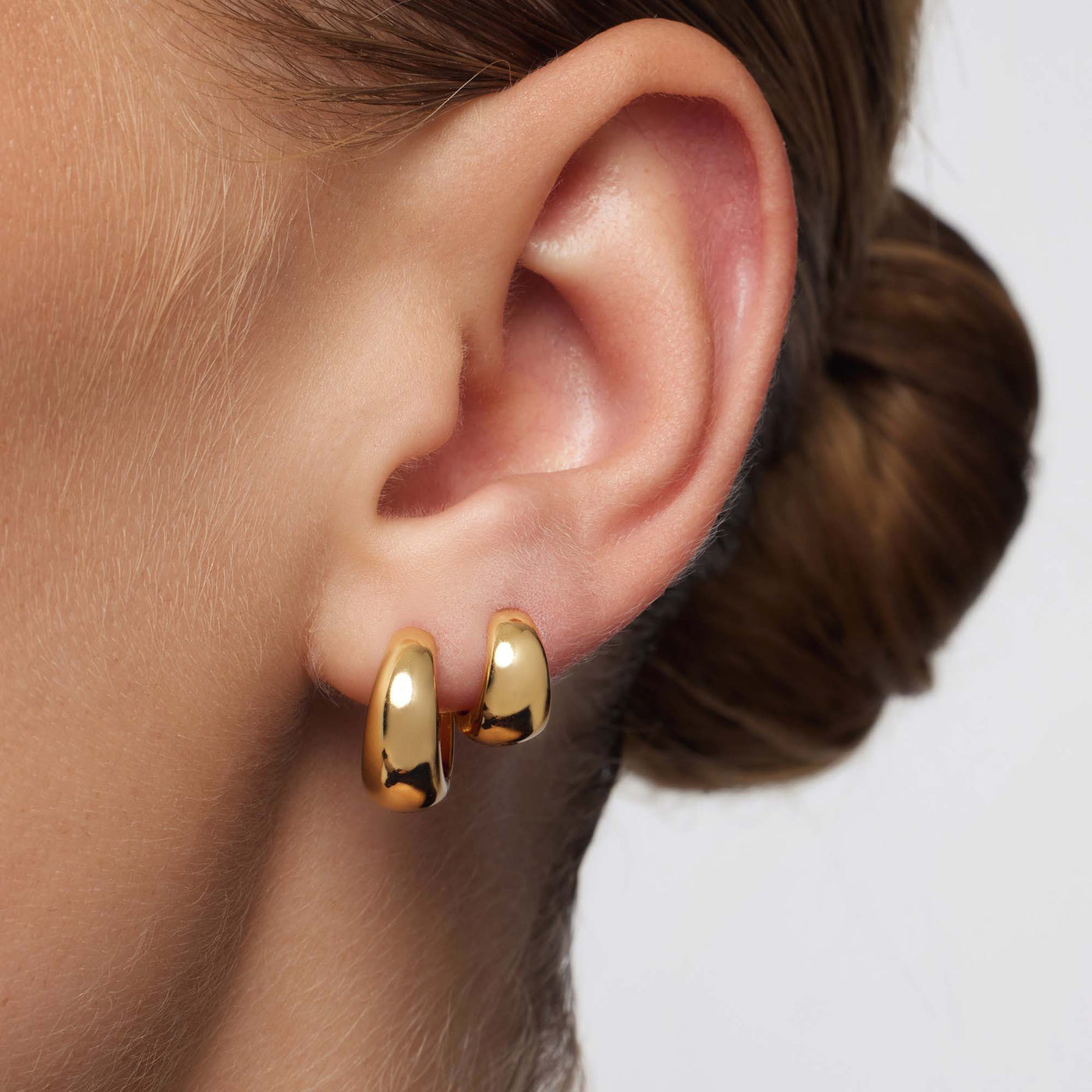 Gold Rue Hoop Earrings