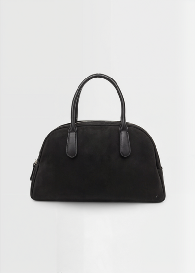 Echte Wildleder Handtasche Damen – Kleine Schultertasche mit Reißverschluss