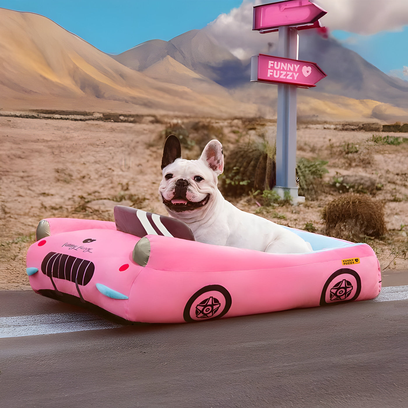 TurboPaws - Konvertierbares Rennwagen-Haustierbett