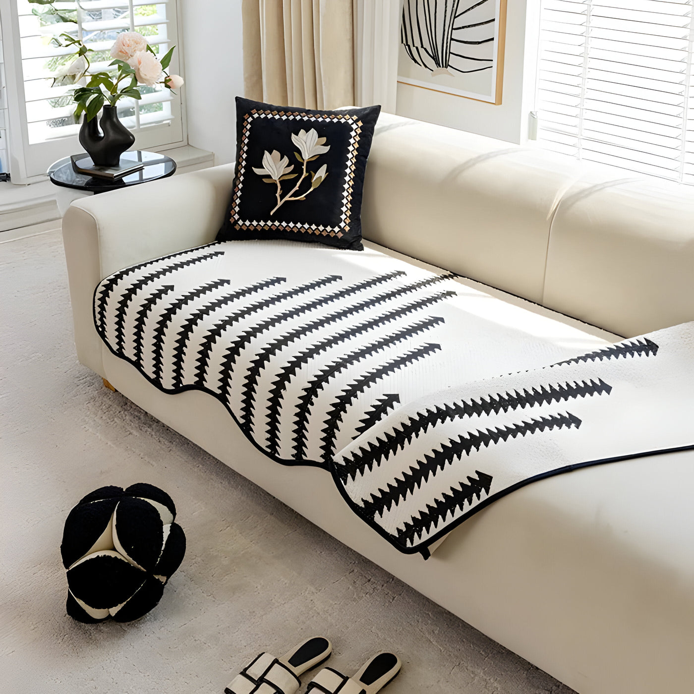 ArtiLounge Abdeckung - Moderne Chevron Streifen Chenille Couch Abdeckung