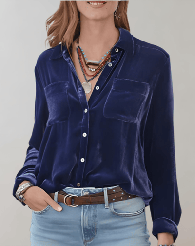 Luxuriöses Samttop mit elegantem Gefühl für Damen