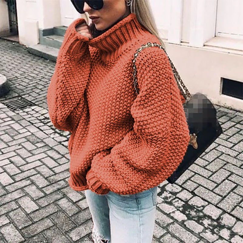 Gemütlicher Rollkragenpullover im Oversize-Stil