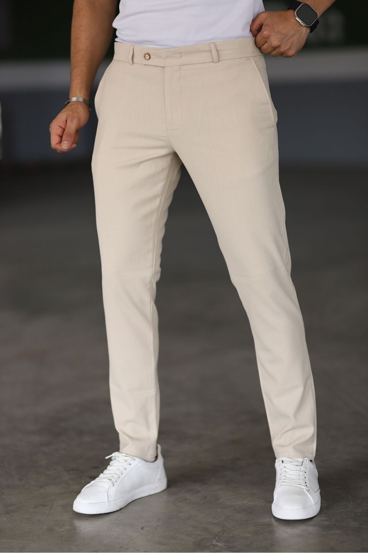 Georg - Chinos Slim Fit Beige Hose