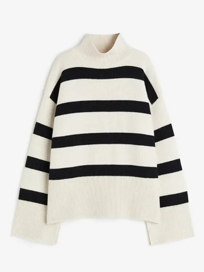 Brand & Belle | Gestreifter Pullover mit seitlichem Schlitz