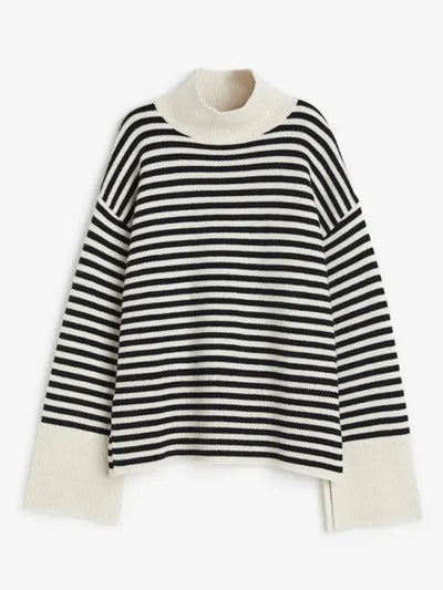 Brand & Belle | Gestreifter Pullover mit seitlichem Schlitz