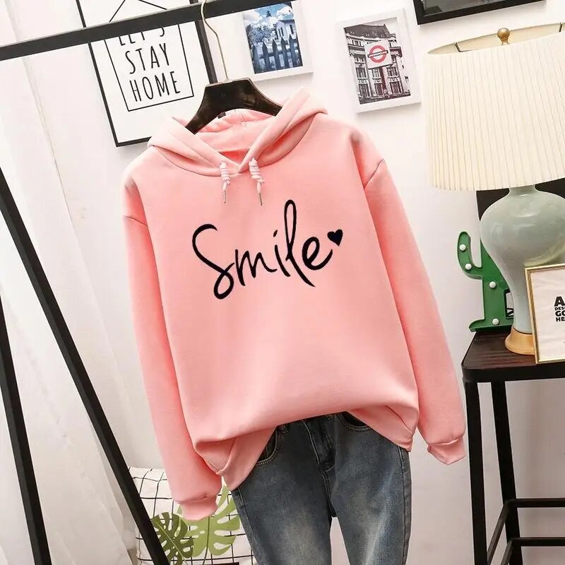 Damen Kapuzenpullover mit Smile