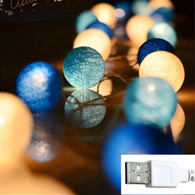 DreamGlow Light - Dekoratives Baumwoll-LED-Balllicht