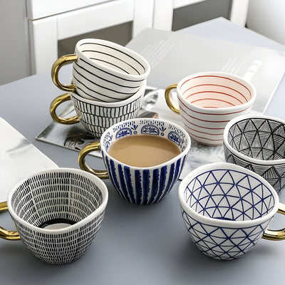 GeoSip Cup - Unregelmäßige Geometrische Keramik-Kaffeetasse