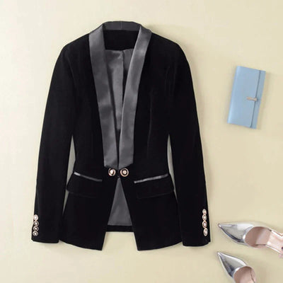 Smoking-Blazer mit Satinaufschlägen für Damen