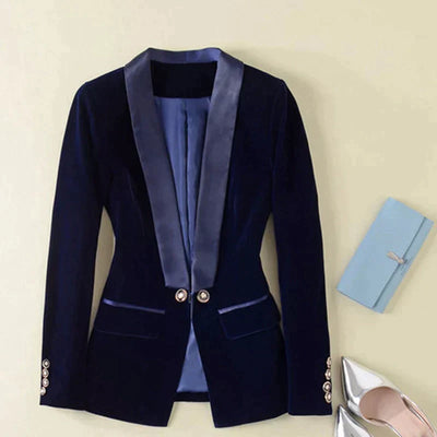 Smoking-Blazer mit Satinaufschlägen für Damen