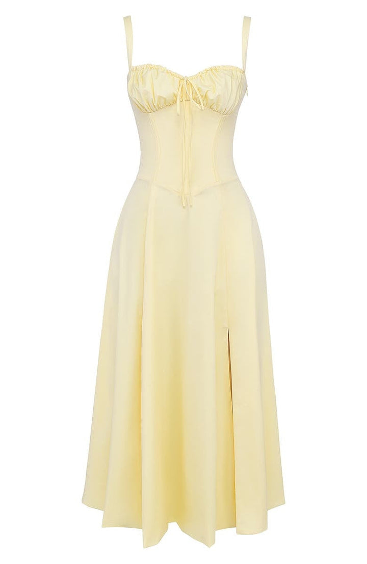 Ärmelloses Sommerkleid mit Schlitz für Damen