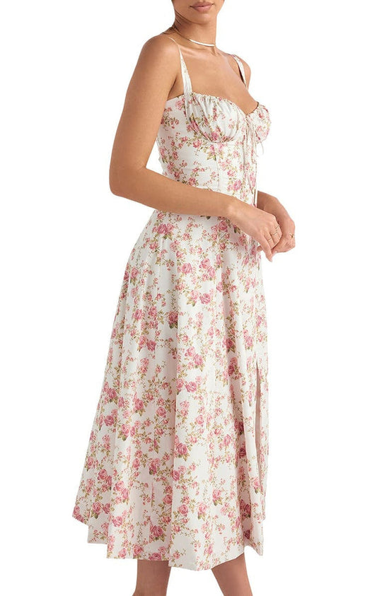 Ärmelloses Sommerkleid mit Schlitz für Damen