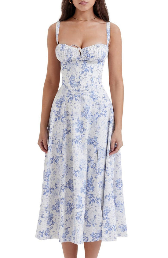Ärmelloses Sommerkleid mit Schlitz für Damen