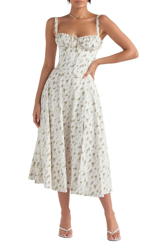 Ärmelloses Sommerkleid mit Schlitz für Damen