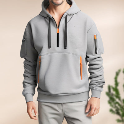 Halfzip Hoodie für Herren – entspannter und stylischer Freizeitpullover