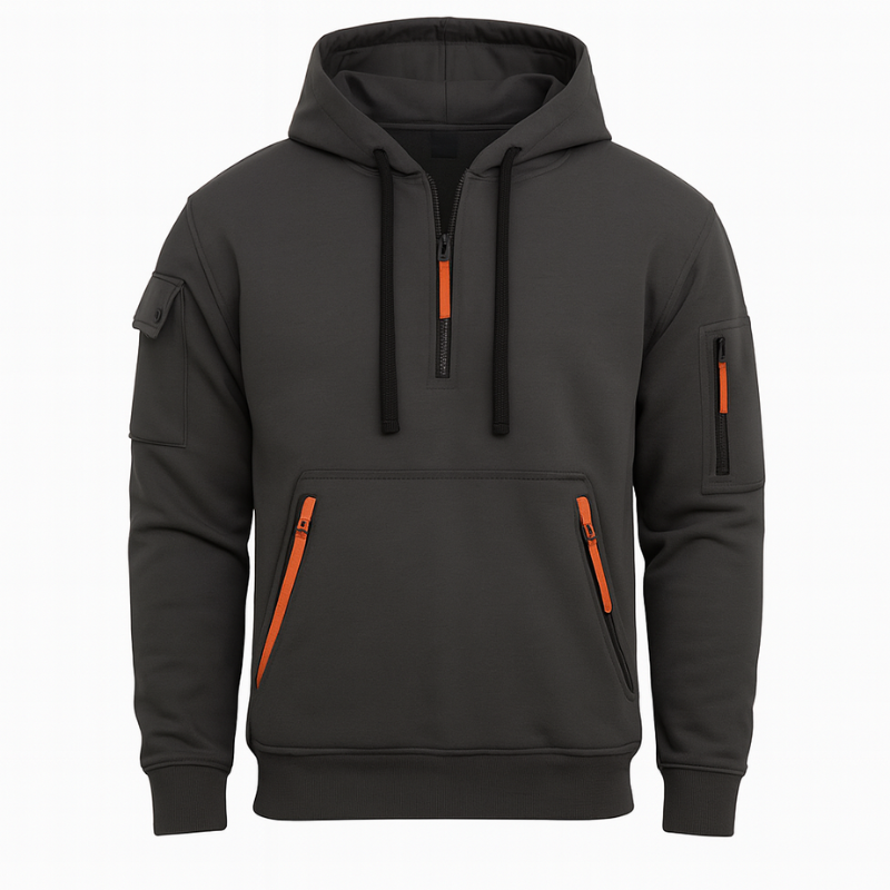 Halfzip Hoodie für Herren – entspannter und stylischer Freizeitpullover