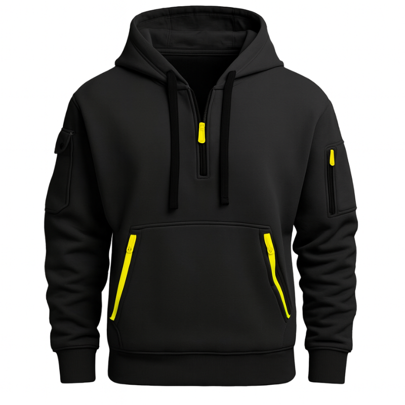Halfzip Hoodie für Herren – entspannter und stylischer Freizeitpullover