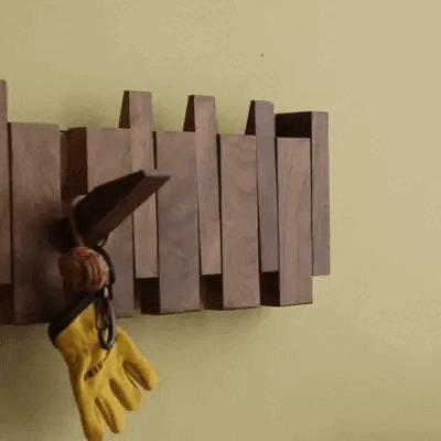 GrainWood Hook - Wandmontiert Schwarzwalnuss Wandhaken