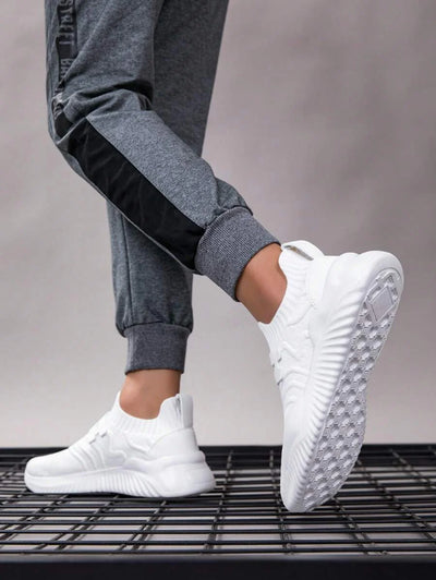 Hannes – Slip-On Herrenschuhe Weiß Mesh Lässig Atmungsaktiv