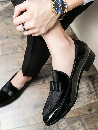 Hanno – Lackleder Loafer Herren Schleife Elegant Valentinstag