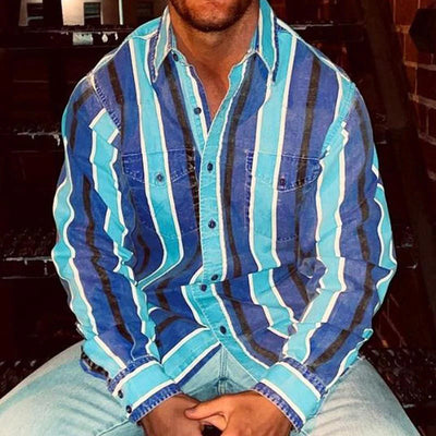 Harlind - Poloshirt Herren – Hochwertige Baumwolle, Retro Streifen, Bequem und Stilvoll