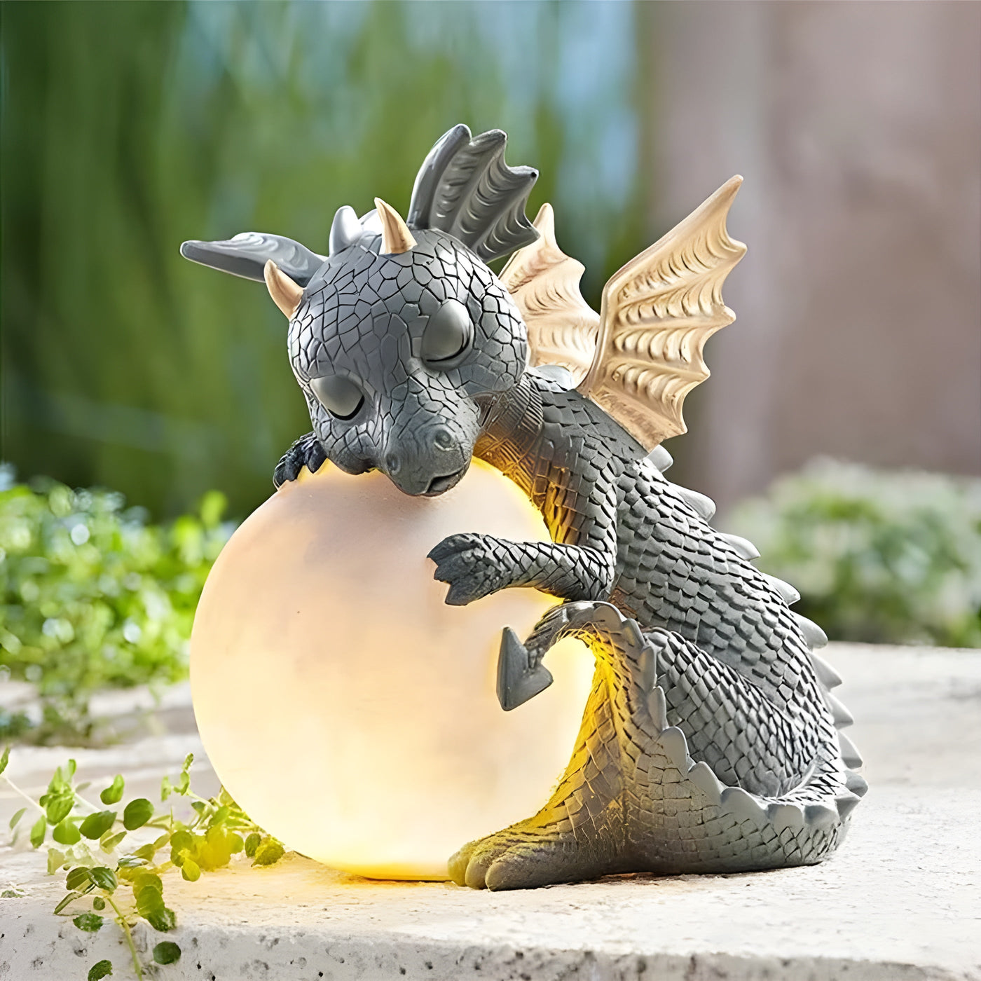 DragonHaven Lamp - Drachenskulptur LED-Tischlampe