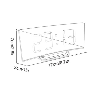 CurvaGlow Uhr - Moderne LED Kurven Wecker Uhr