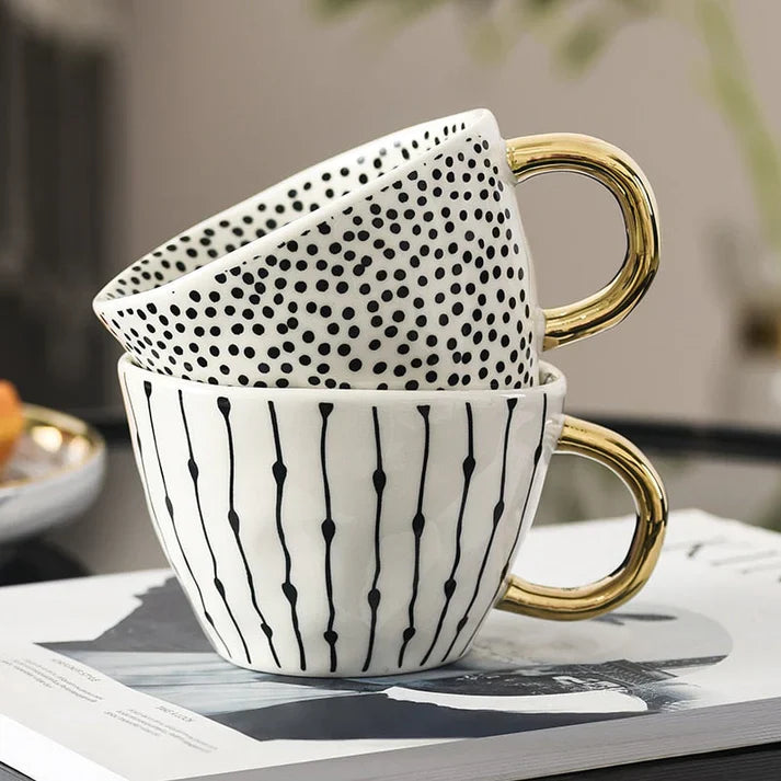 GeoSip Cup - Unregelmäßige Geometrische Keramik-Kaffeetasse
