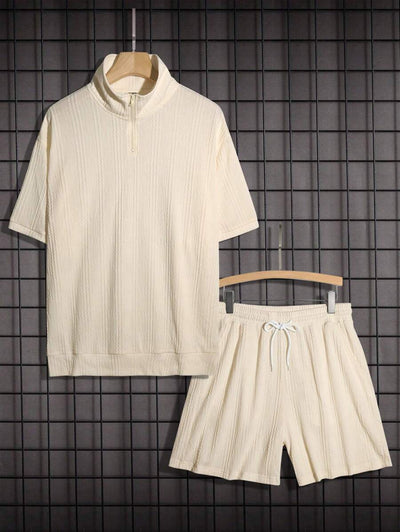 Heiko – Herren Polo Set Mit Frontzip Kurzarm Und Shorts