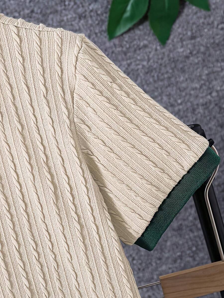 Helmut – Herren Sportset T-Shirt Und Shorts Kontrast Design