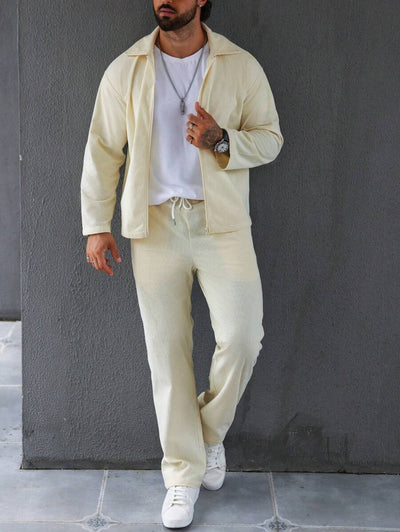 Henrik – Herren Set Mit Reißverschlussjacke Und Kordelzughose