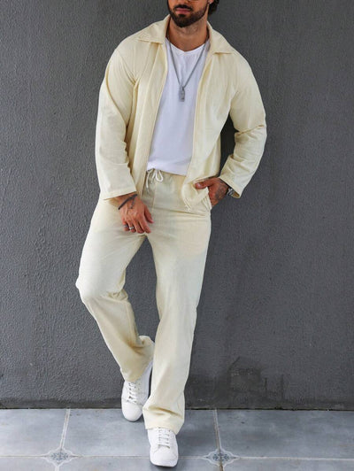 Henrik – Herren Set Mit Reißverschlussjacke Und Kordelzughose