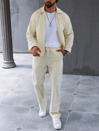 Henrik – Herren Set Mit Reißverschlussjacke Und Kordelzughose