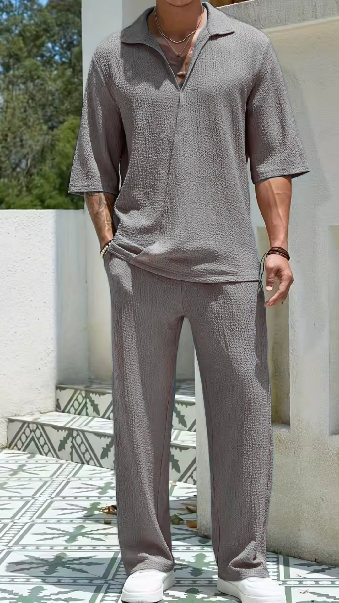 Herald – Lässiges Zweiteiler-Set mit Struktur und Komfort