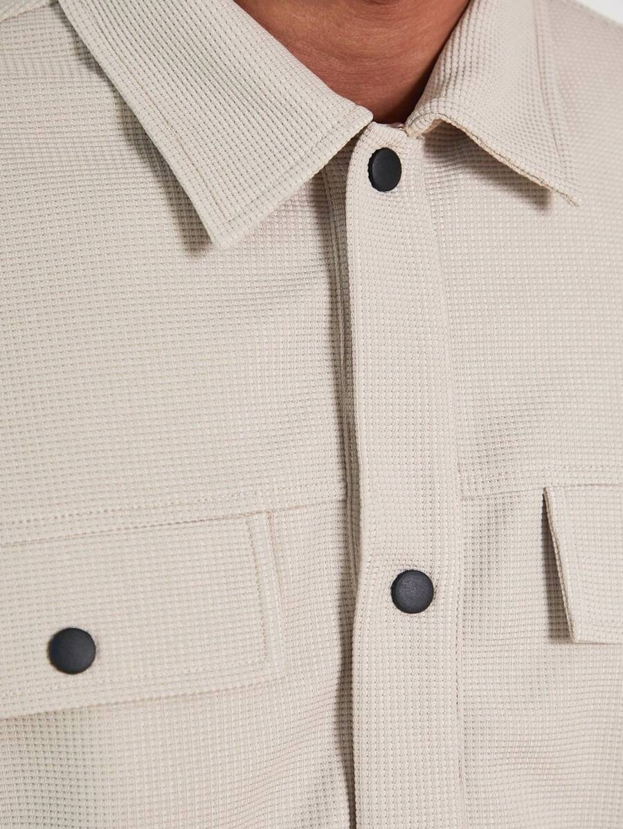 Hermann – Herren Jacquard Freizeitanzug Mit Waffelmuster Struktur