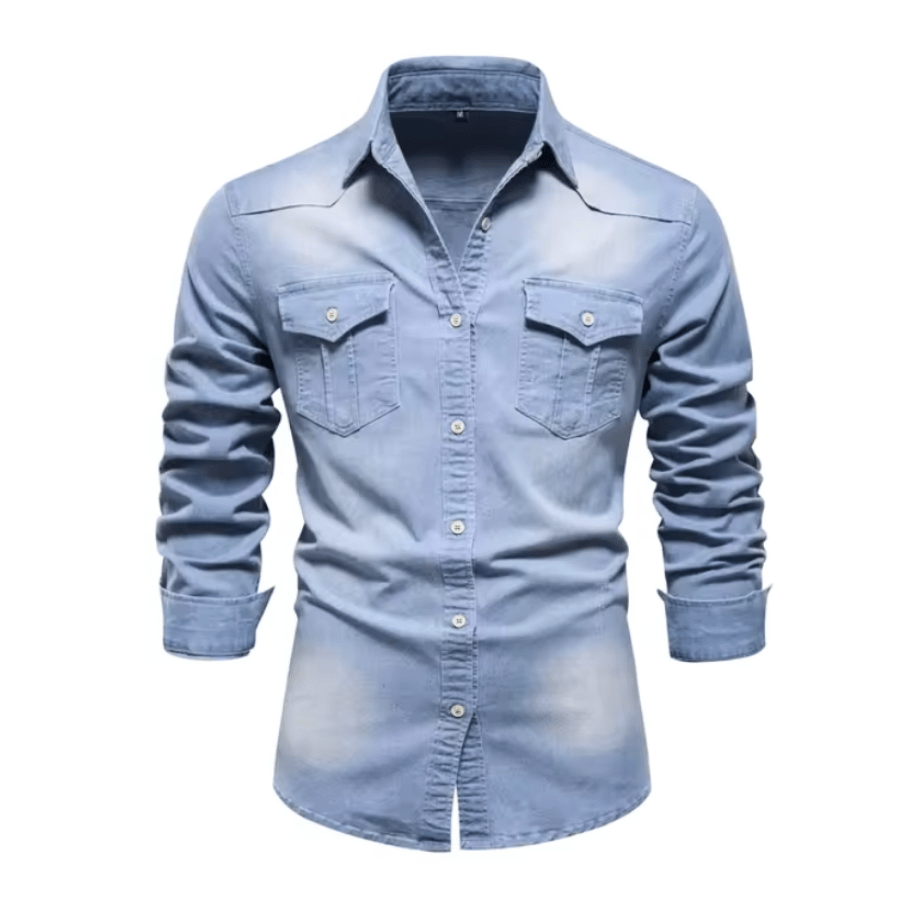 Herren Hemd Langarm Baumwolle Casual Stil