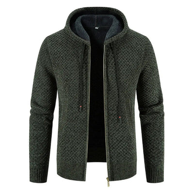 Herren Kapuzenjacke - Warme Reißverschlussjacke mit Fleecefutter für Herbst und Winter