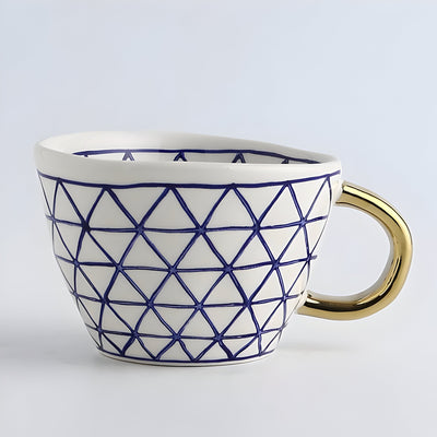 GeoSip Cup - Unregelmäßige Geometrische Keramik-Kaffeetasse